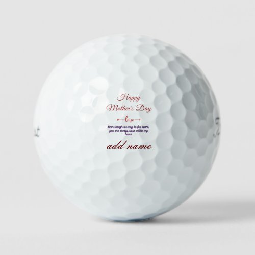 happy mothers day  golf balls