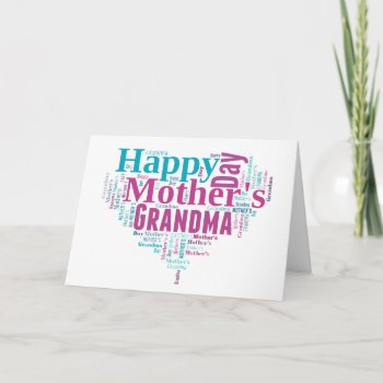 Happy Mothers Day Grandma Card by KitzmanDesignStudio at Zazzle