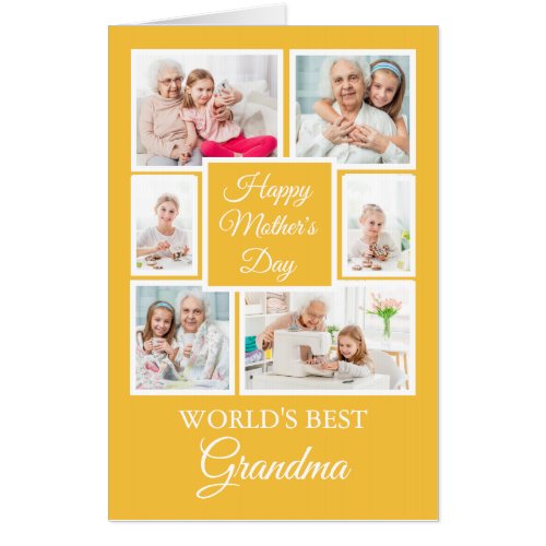 Happy Mothers Day Grandma Grandchildren 9 Photo   Card