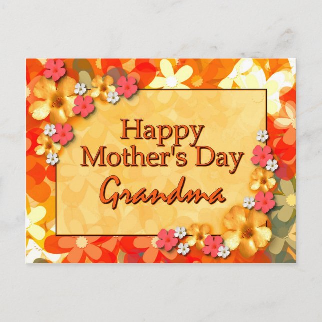 Happy Mother's Day Grandma Postcard (Front)
