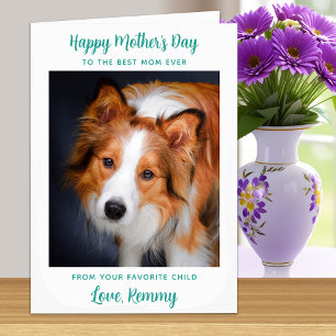 Happy Mother's Day - Green Dog Photo Favorite Card