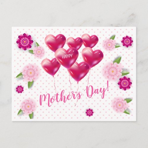 Happy Mothers Day Greeting card Floral decoration