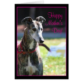 Happy Mother&#39;s Day Greyhound greeting card