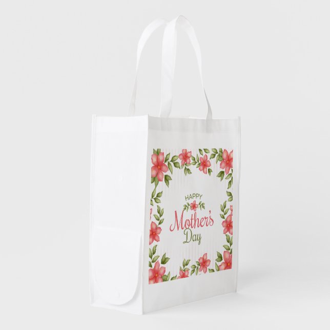 Happy Mother's Day Grocery Bag (Front Side)