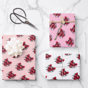 Hearts Mother's Day Wrapping Paper