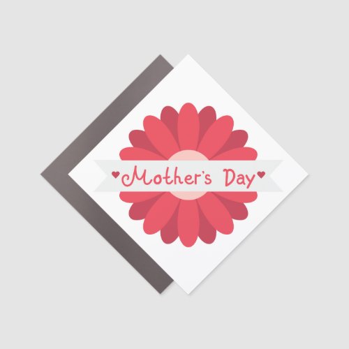 Happy Mothers Day Handwritten Lettering Gift Car Magnet