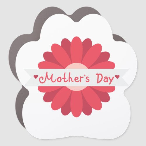 Happy Mothers Day Handwritten Lettering Gift Car Magnet