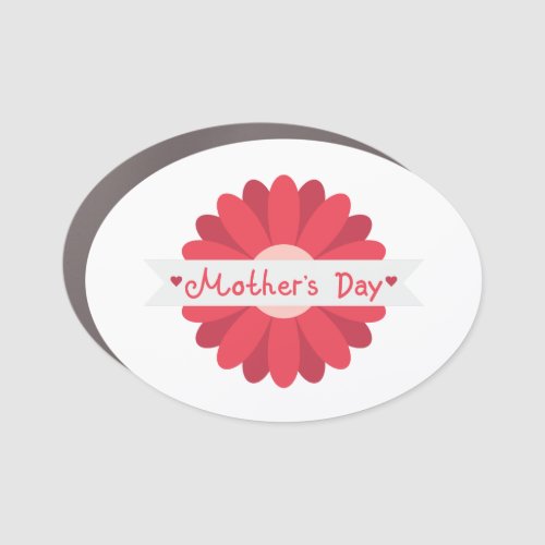 Happy Mothers Day Handwritten Lettering Gift Car Magnet