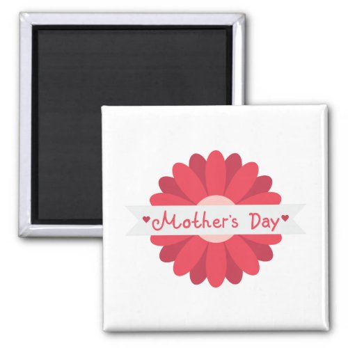 Happy Mothers Day Handwritten Lettering Gift Magnet