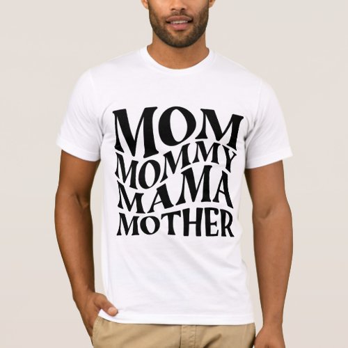 Happy Mothers Day Handwritten Lettering T_Shirt