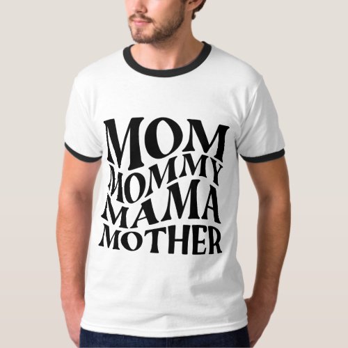 Happy Mothers Day Handwritten Lettering T_Shirt