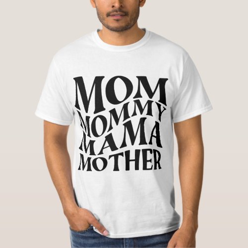 Happy Mothers Day Handwritten Lettering T_Shirt