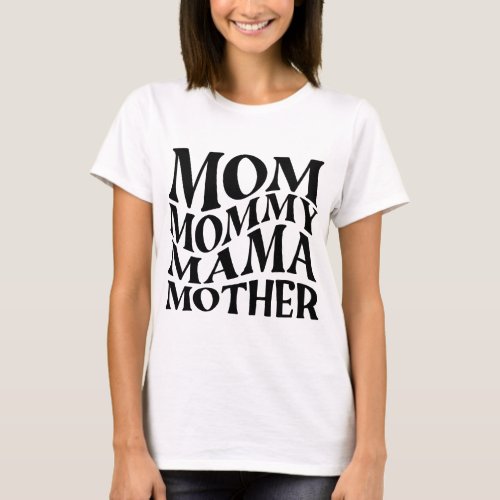 Happy Mothers Day Handwritten Lettering T_Shirt