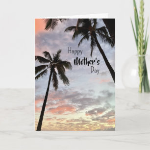 Happy Mother's Day Hawaiian Sunset Card