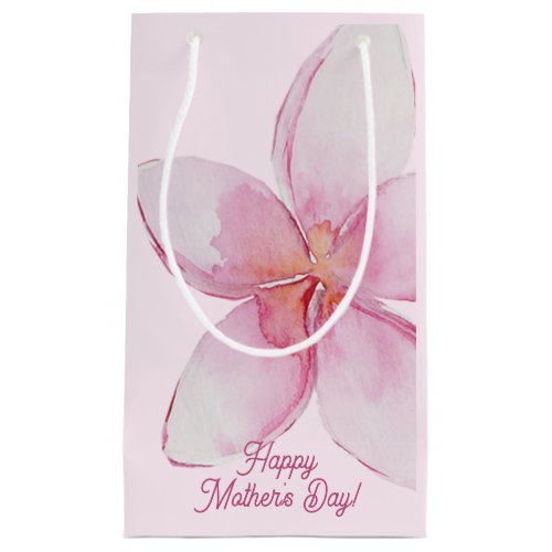 Happy Mothers Day _ Hawaiian Watercolor Flower  Small Gift Bag