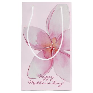 Happy Mother's Day - Hawaiian Watercolor Flower  Small Gift Bag
