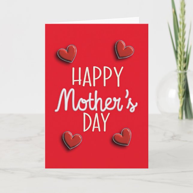 Happy Mothers Day Heart Card (Front)