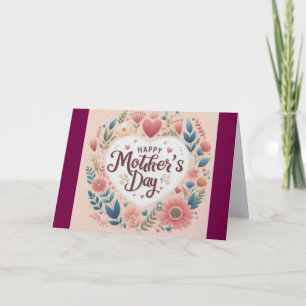 Happy Mother's Day Heart Greeting Card