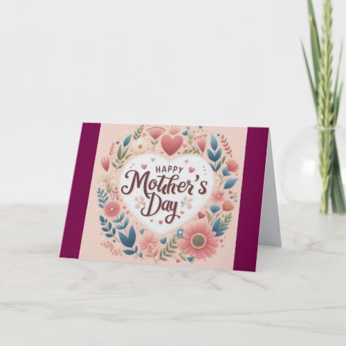 Happy Mother's Day Heart Greeting Card