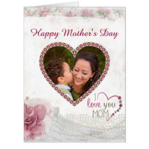Happy Mother's Day Heart Personalized Card