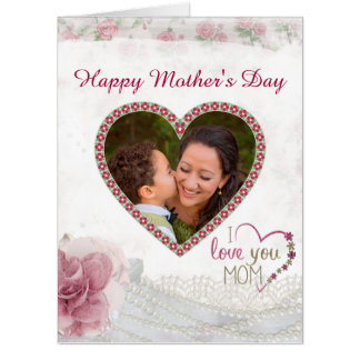 Happy Mother's Day Heart Personalized Card
