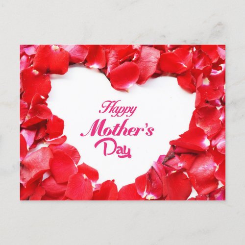 Happy Mothers Day Heart  Postcard