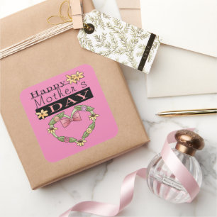 Happy Mother's Day Heart sticker