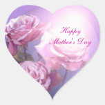 Happy Mother&#39;s Day Heart Sticker at Zazzle