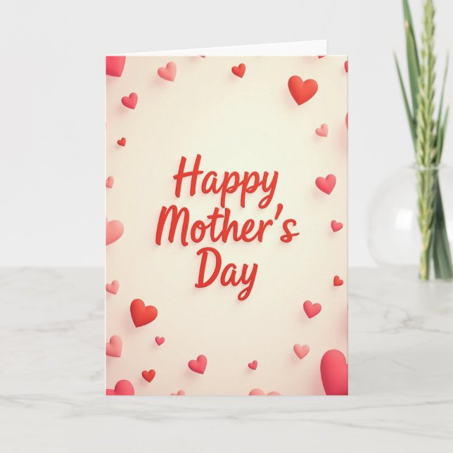 Happy Mothers Day Heartfelt Card (Front)