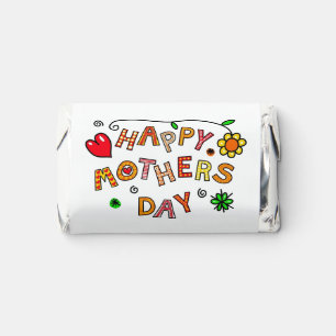 Happy Mother's Day Hearts And Flower Hershey's Miniatures