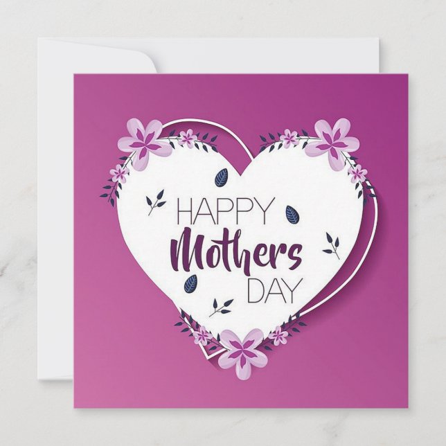 Happy Mothers Day Holiday Card (Front)