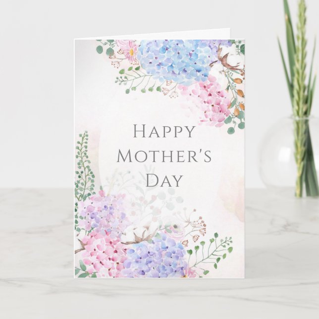 happy mother's day hydrangea card (Front)