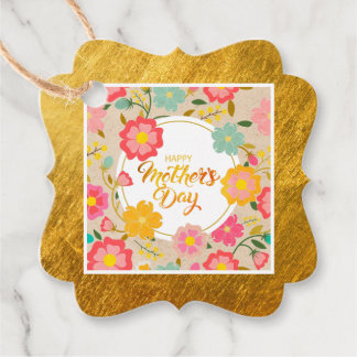 Happy Mother's Day I Colorful Watercolor Floral Favor Tags