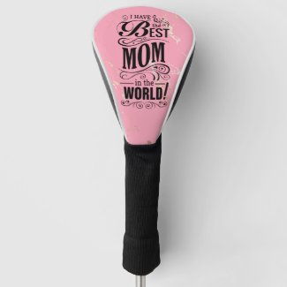Happy Mother's Day I have best mom pink gold veins Golf Head Cover