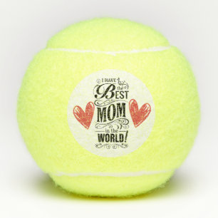 Happy Mother's Day I have best mom with love Tennis Balls