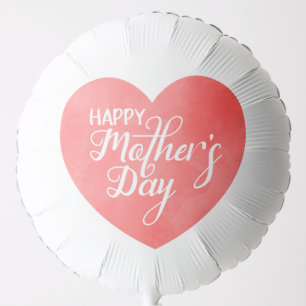 Happy mother's day in pink heart, mom love balloon