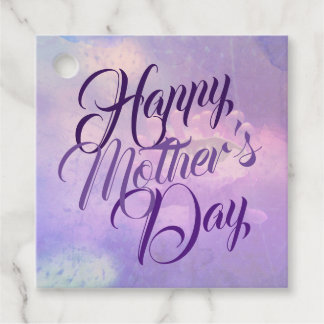 Happy Mother's Day in Purple Favor Tags