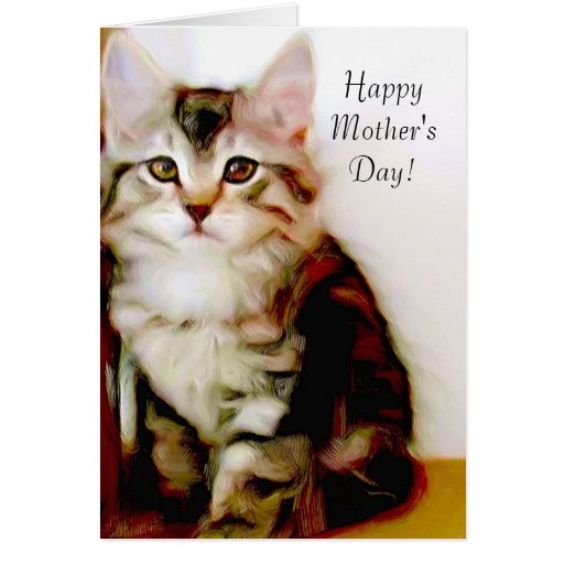 Happy Mother's Day Kitten greeting card | Zazzle