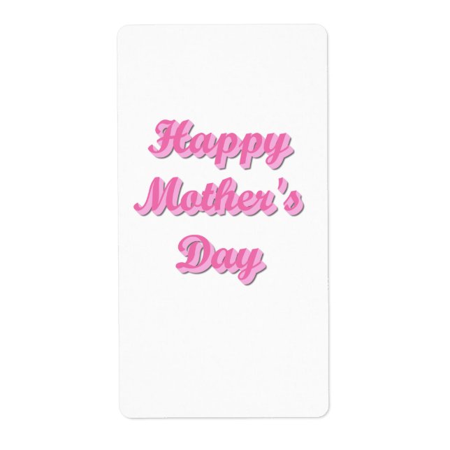 Happy Mother's Day Label (Front)
