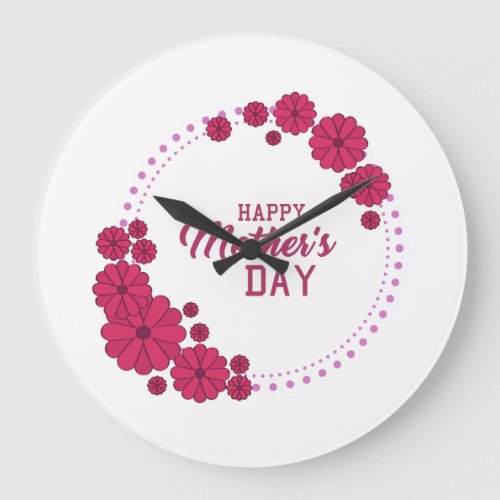 Happy mothers day  large clock