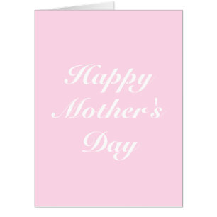 Happy Mother's Day light pink elegant script cute Card