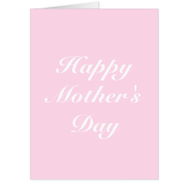 Happy Mother's Day light pink elegant script cute Card (Front)