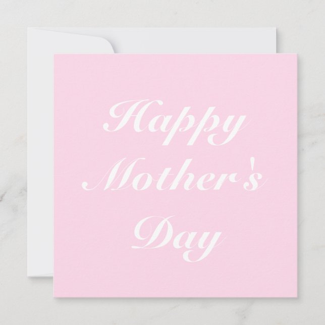 Happy Mother's Day light pink script elegant chic Note Card (Front)