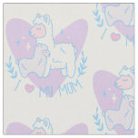 happy mothers day llama baby fabric