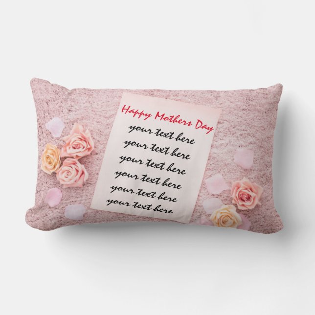 Happy Mothers Day Lumbar Pillow (Front)