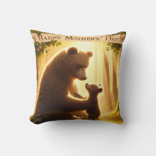 Happy Mother's Day, Mama Bear Throw Pillow