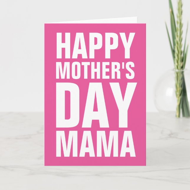 Happy Mothers Day Mama greeting card for mom (Front)