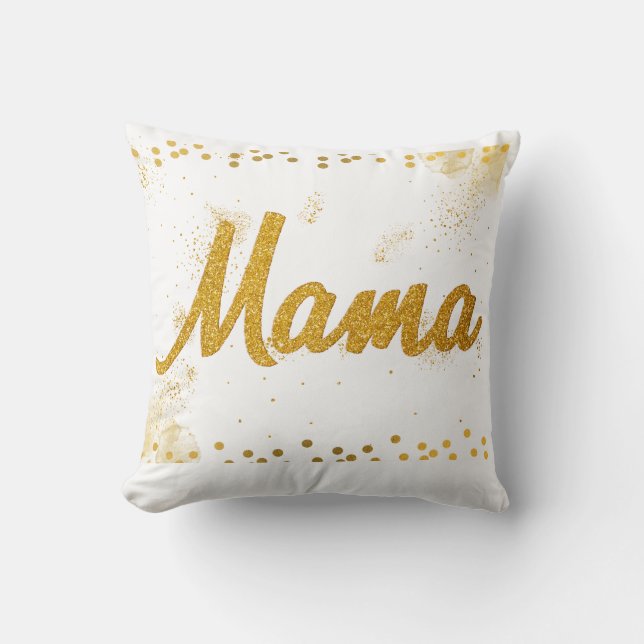 Happy Mother's Day (Mama) Throw Pillow (Front)