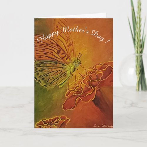 Happy Mothers Day Marigold Flower Card