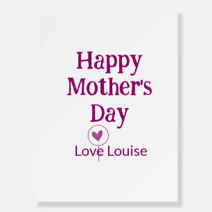 Happy Mother's day mauve love name female sign tit